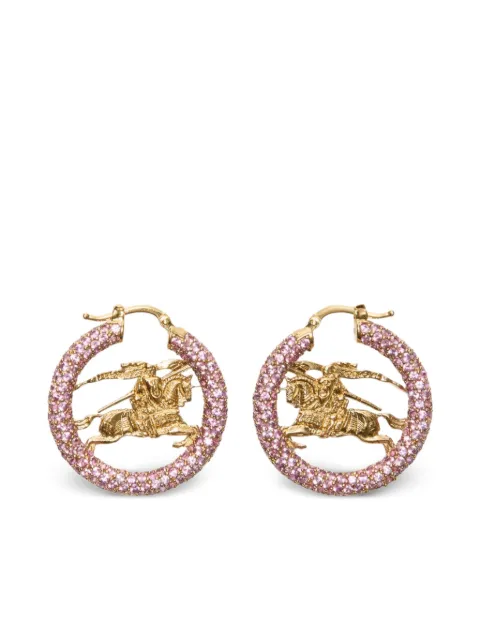 Burberry Equestrian Knight hoop earrings