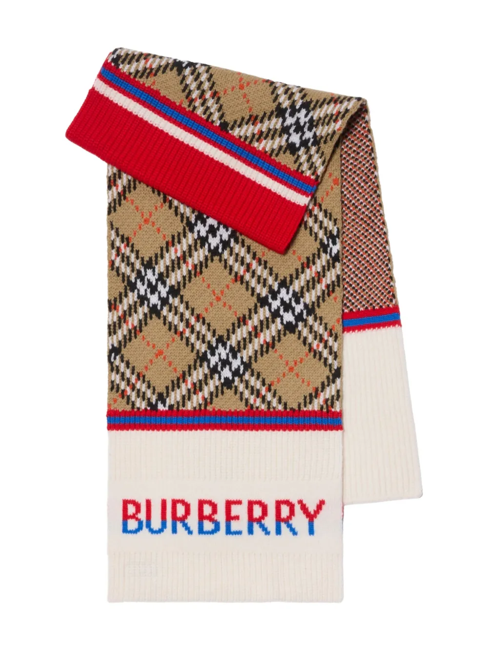 Burberry Kids Geruite sjaal - Beige