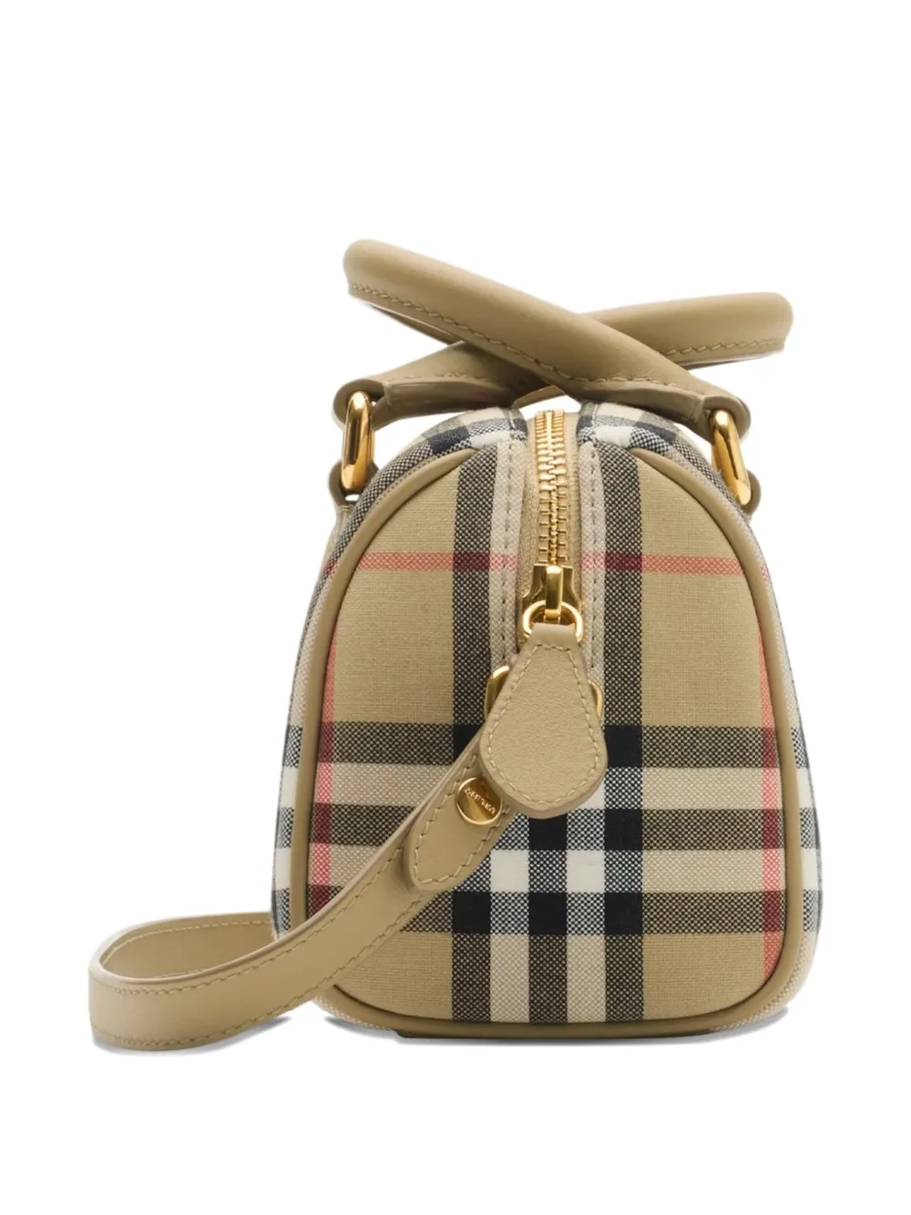 Burberry Check-pattern Shoulder Bag In Brown
