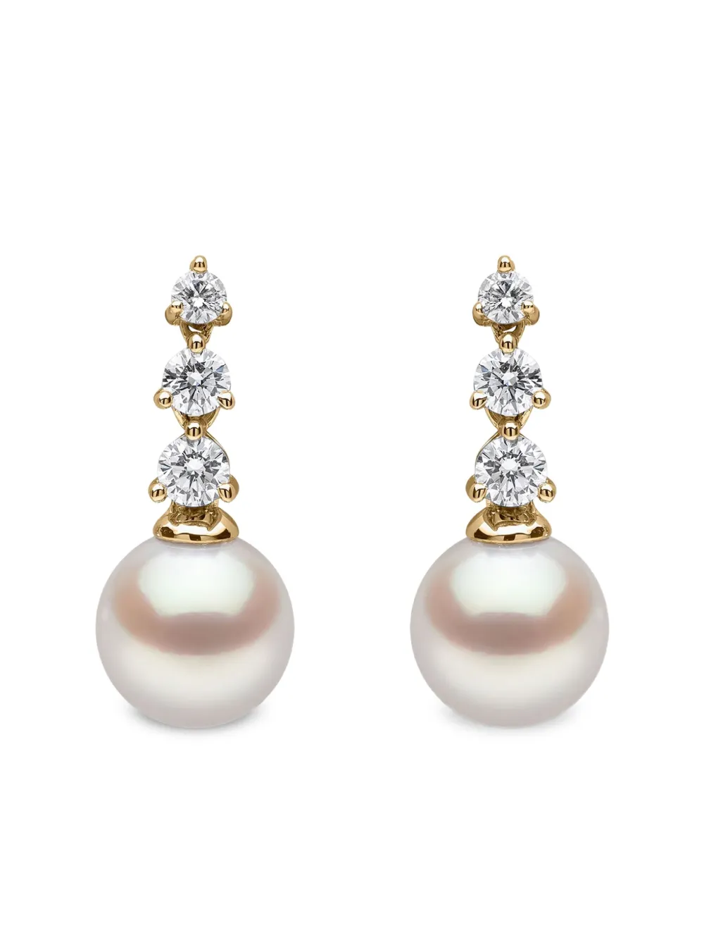 Yoko London アコヤパール＆ダイヤモンド ピアス 18Kイエローゴールド - ゴールドトーン