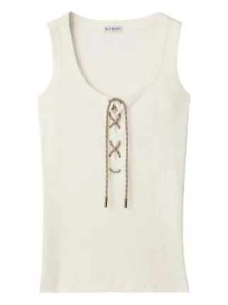 Burberry adjustable-drawcord Tank Top | Neutrals | FARFETCH