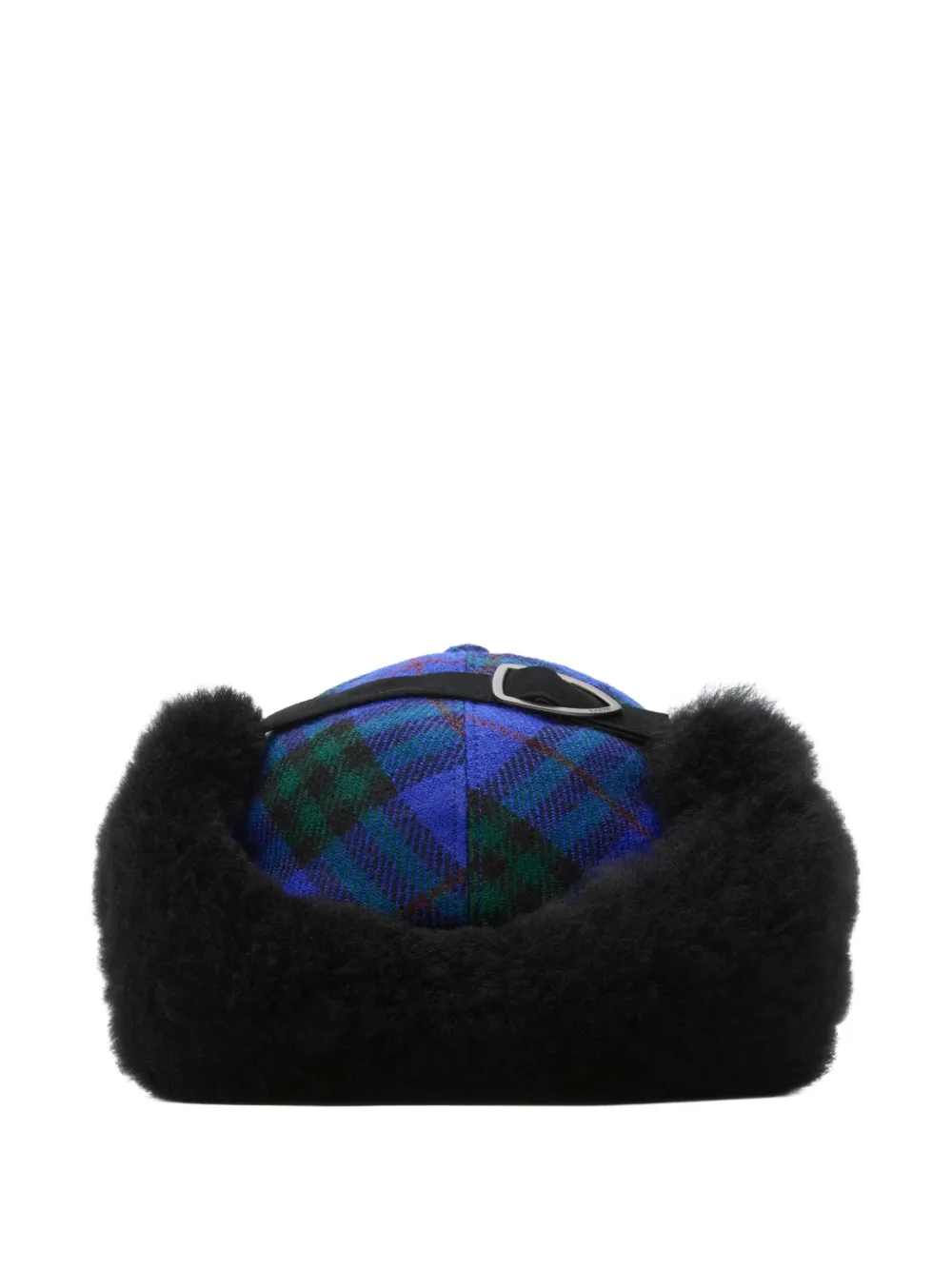 Burberry Geruite wollen honkbalpet - Blauw