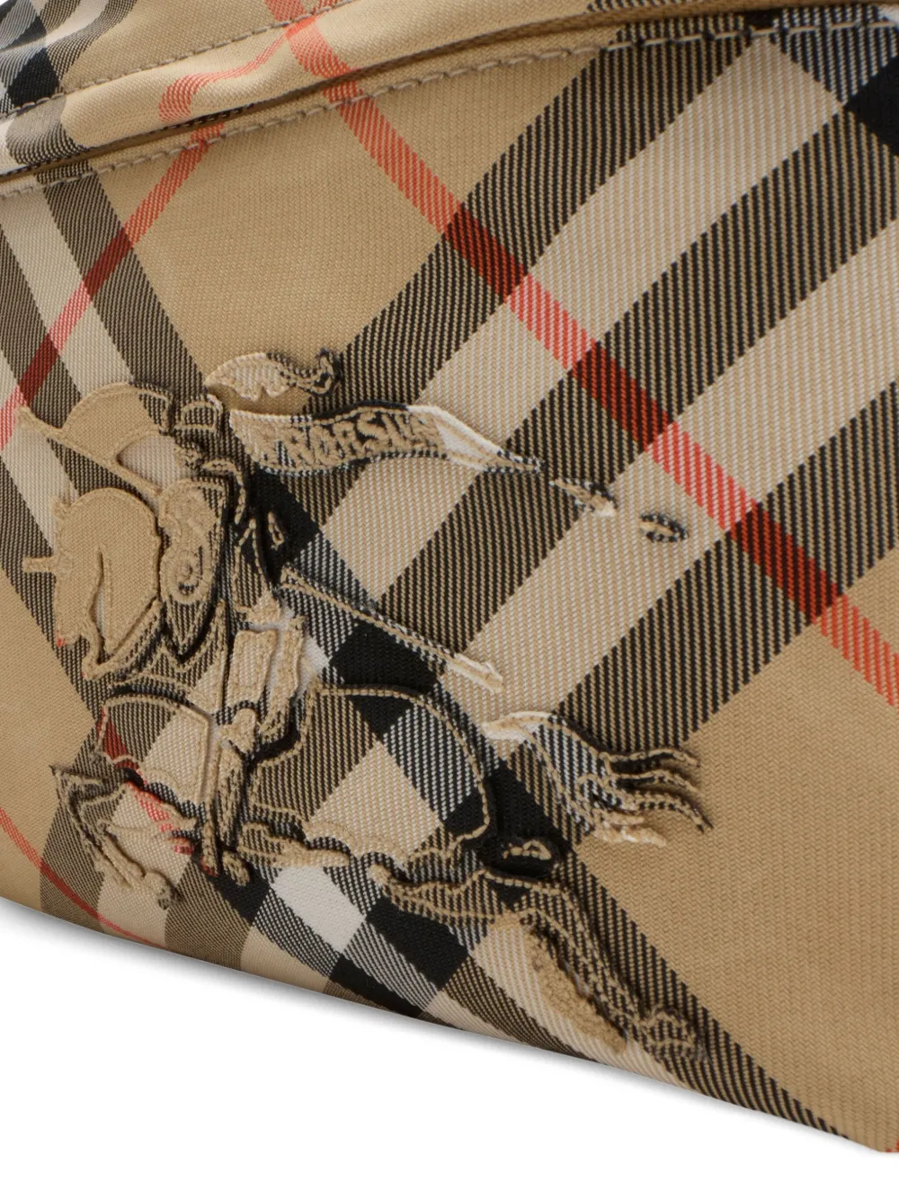 Burberry Equestrian Knight messengertas met applicatie Beige