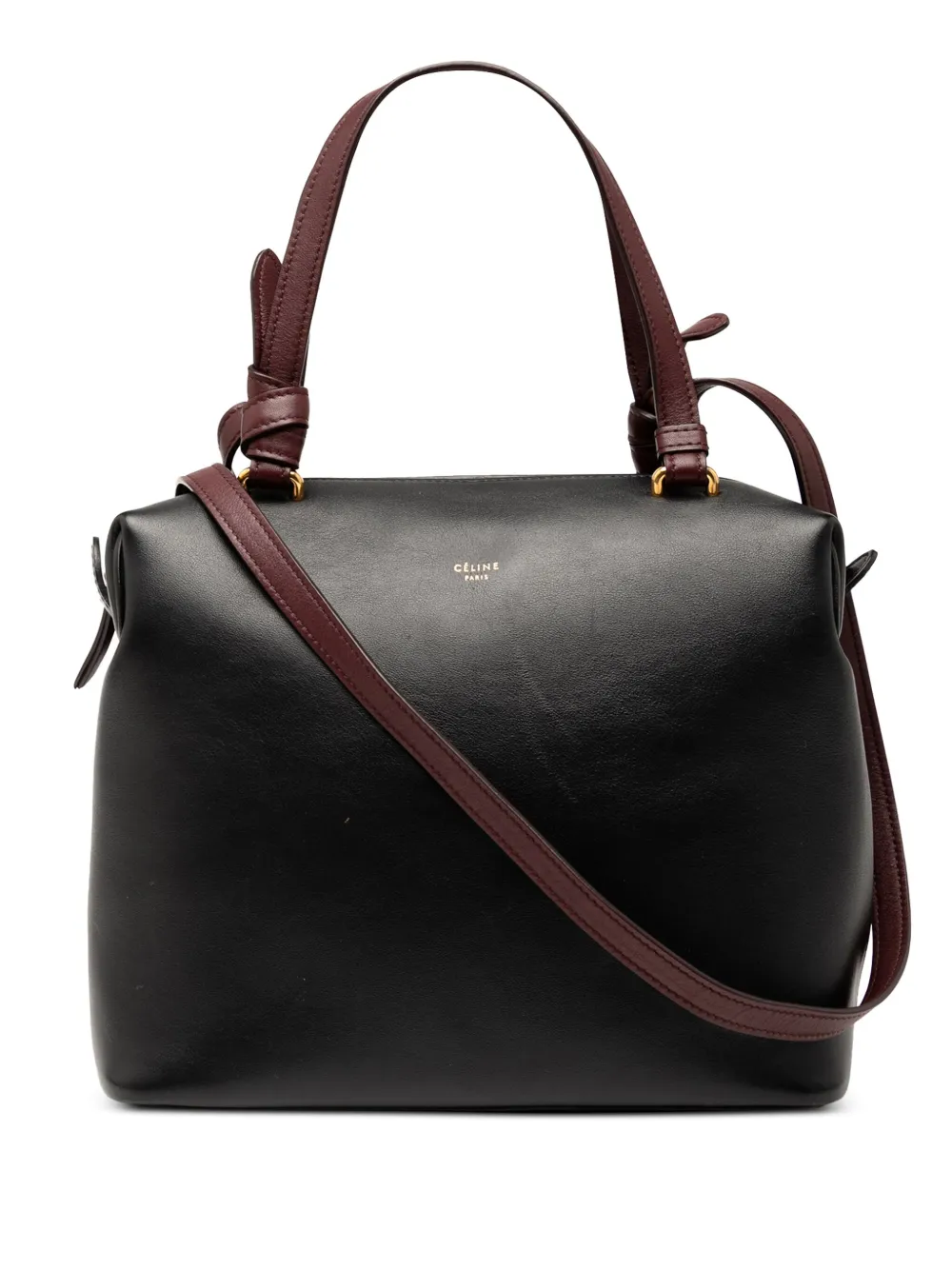 Celine Pre-Owned 2010-2025 Small Leather Soft Cube Bag satchel | Black | Image 1