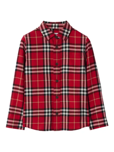 Burberry Kids checked flannel shirt