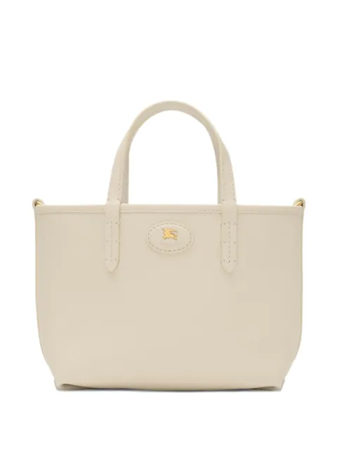 Burberry small Bloomsbury grained-leather reversible check tote bag