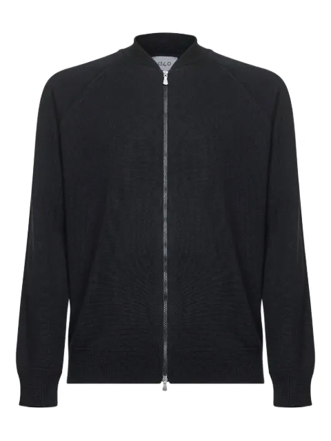 D4.0 zipped raglan-seleeve cardigan