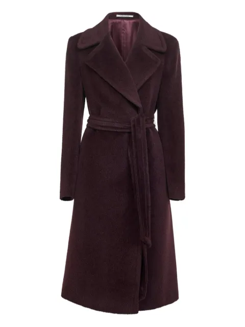 Tagliatore wide-lapel belted coat