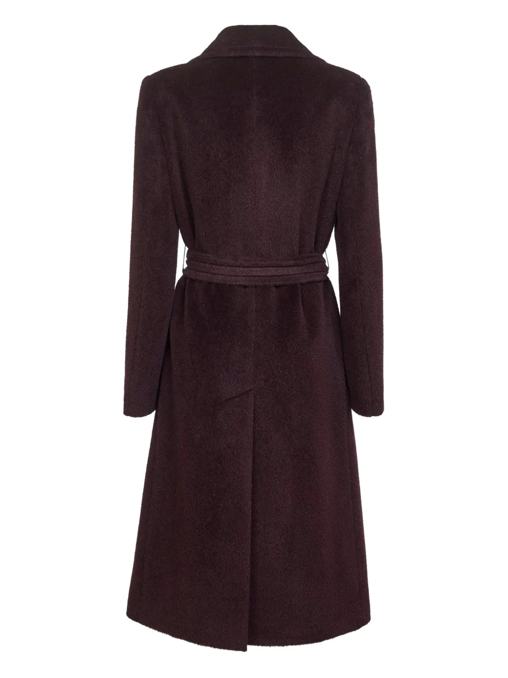 Tagliatore wide-lapel belted coat - Paars