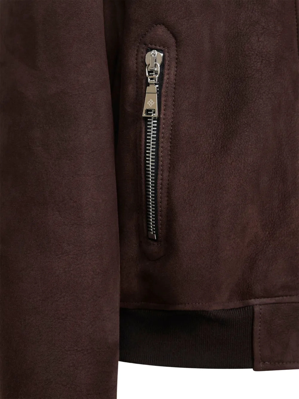 Tagliatore Bomberjack met lammy kraag Bruin