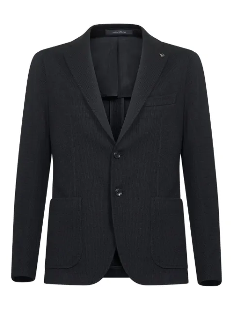 Tagliatore log-detail single-breasted blazer