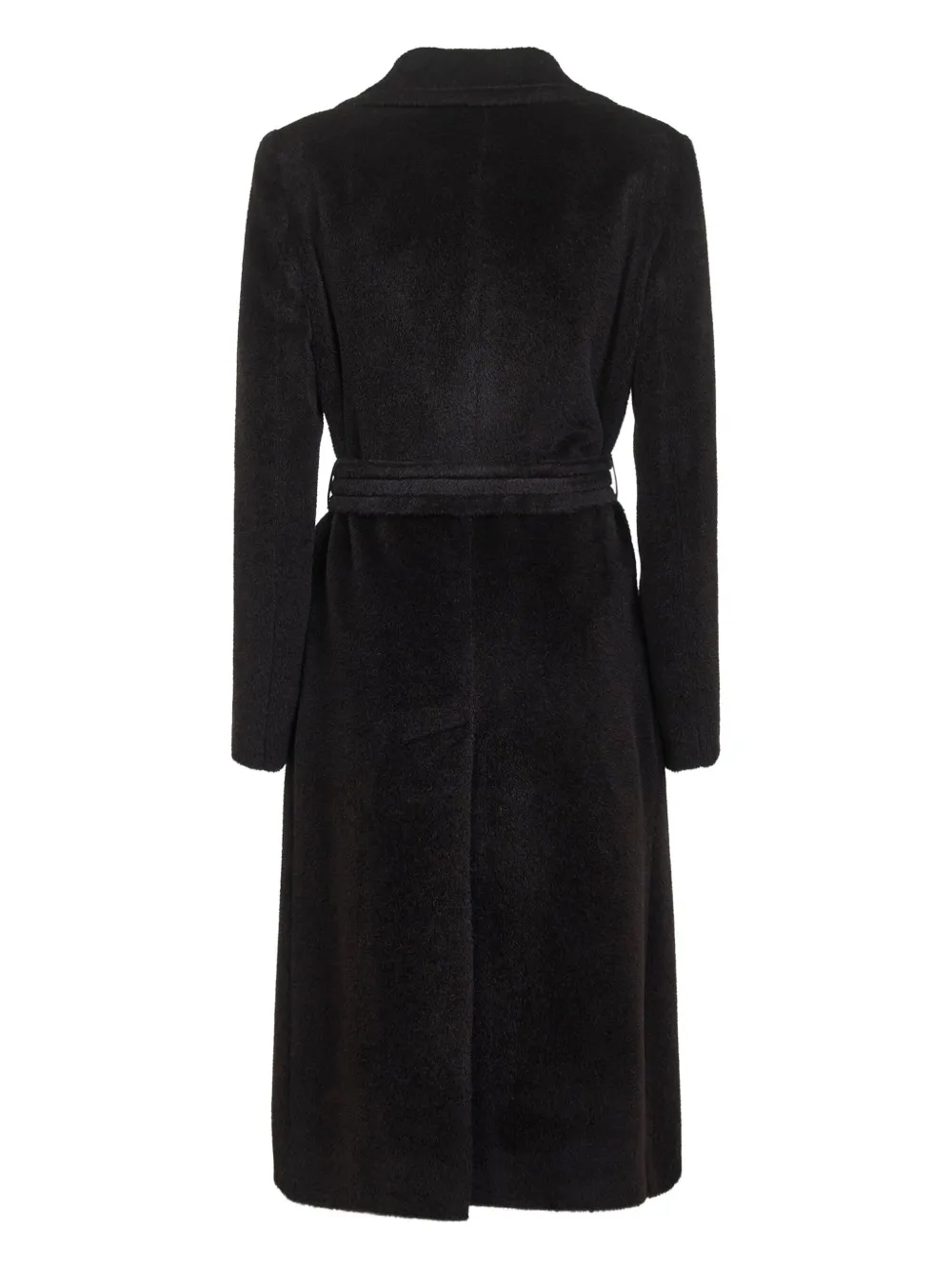 Tagliatore wide-lapel belted coat - Zwart