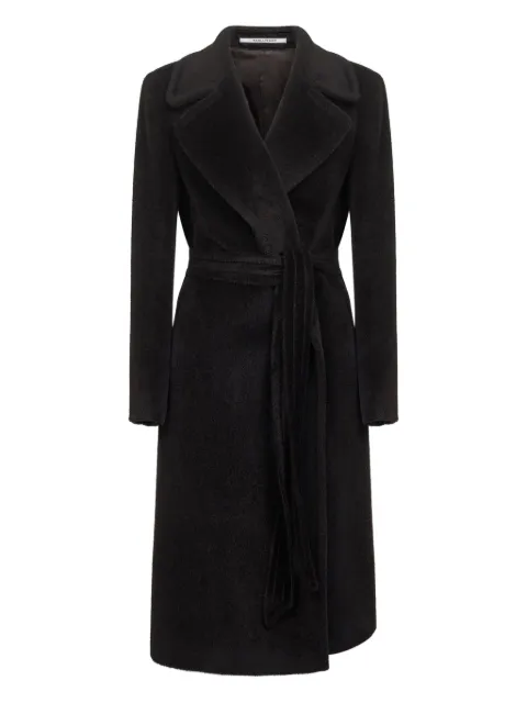 Tagliatore wide-lapel belted coat