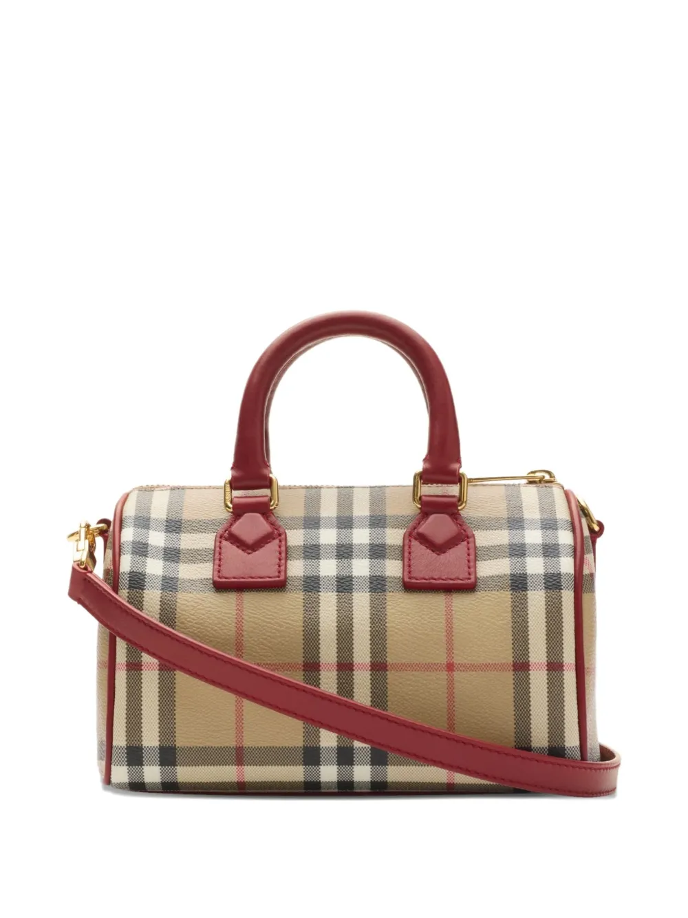Burberry Bowling Check Mini Bag In Neutral