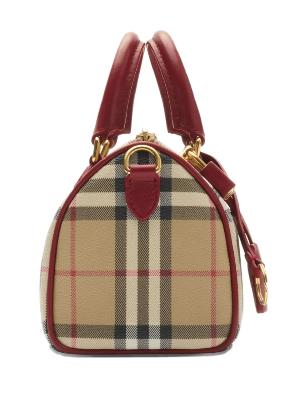 Burberry Bowling Check Mini Bag In Neutral