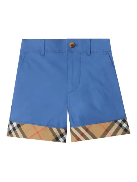 Burberry Kids check-trim cotton shorts