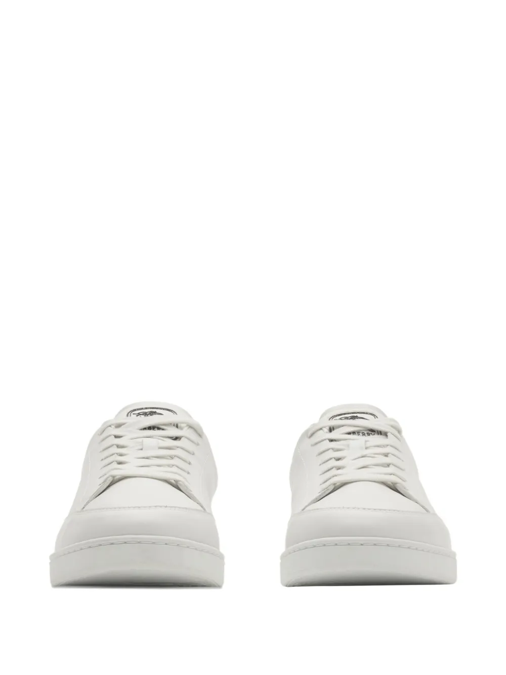 Burberry Low-top Leather Sneakers Round Toe In White
