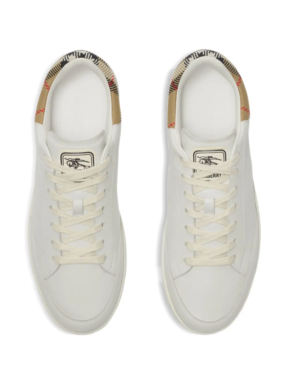 Burberry Low-top Leather Sneakers Round Toe In White