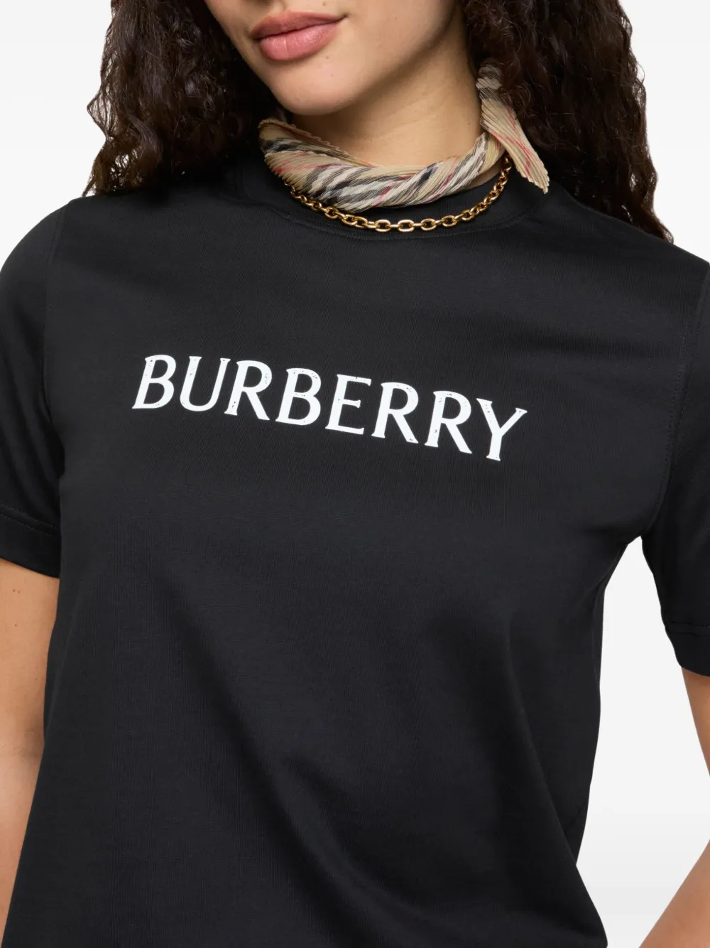 Burberry Frankie Logo Graphic T-shirt In Black