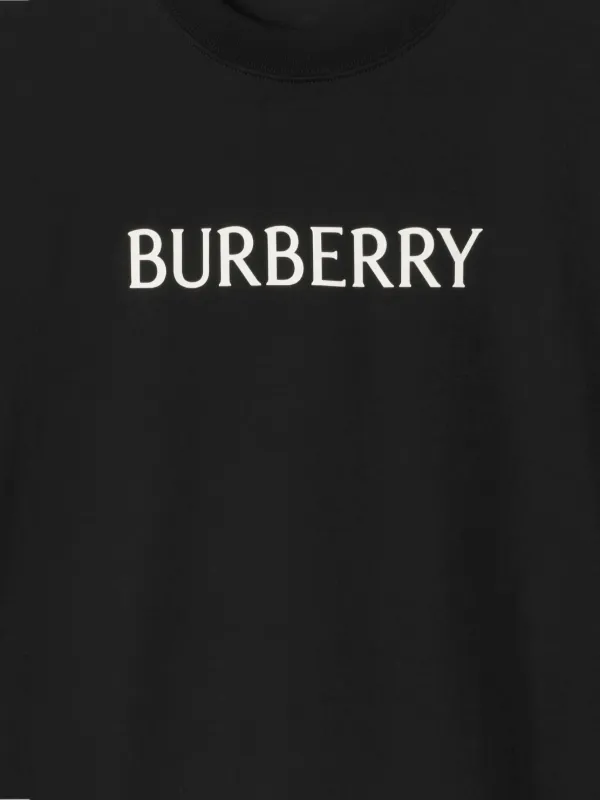 Burberry Logo Cotton T-shirt | Black | FARFETCH ZA