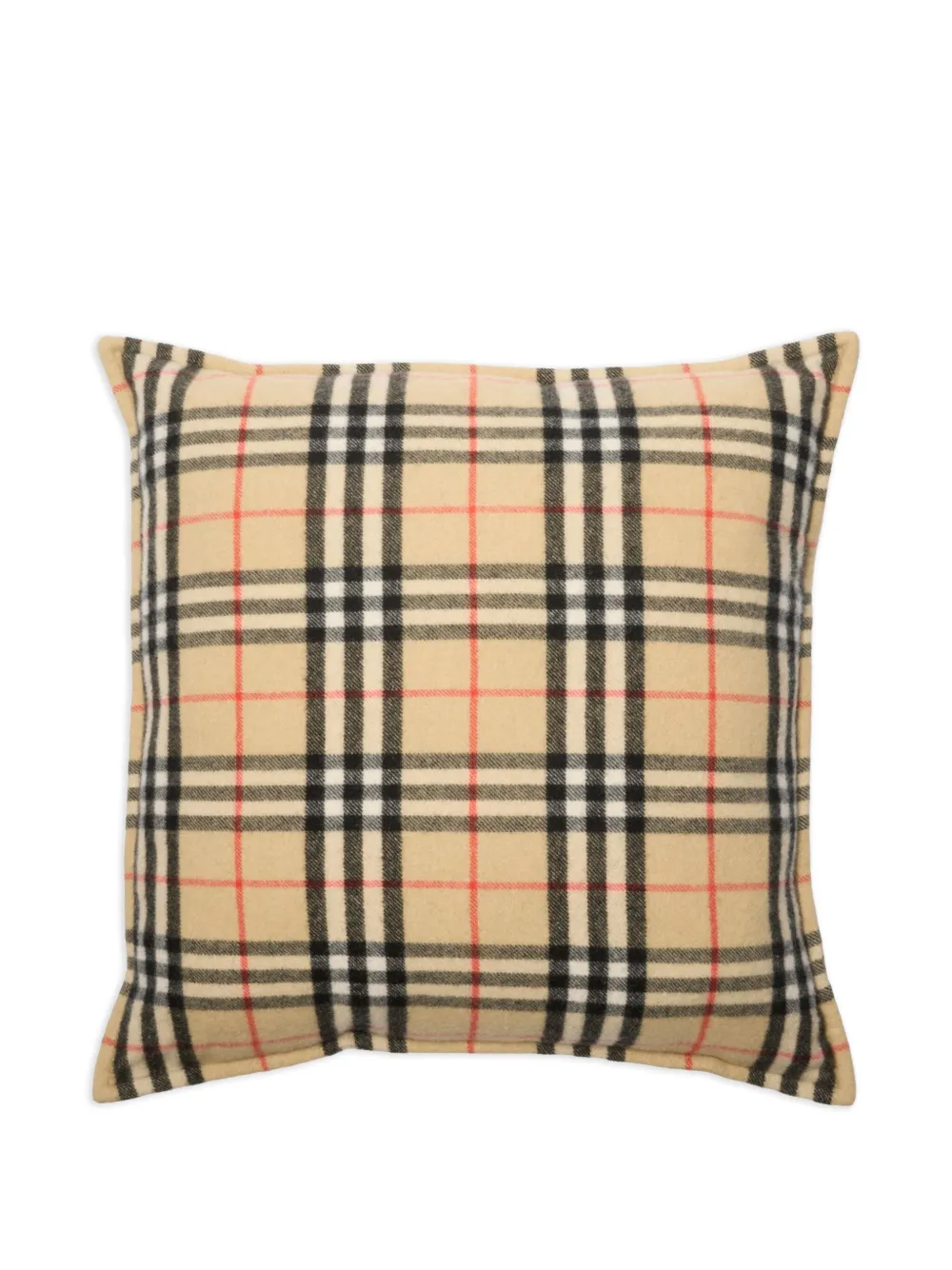 Burberry check-pattern cashmere single pillow | Neutrals | Image 1