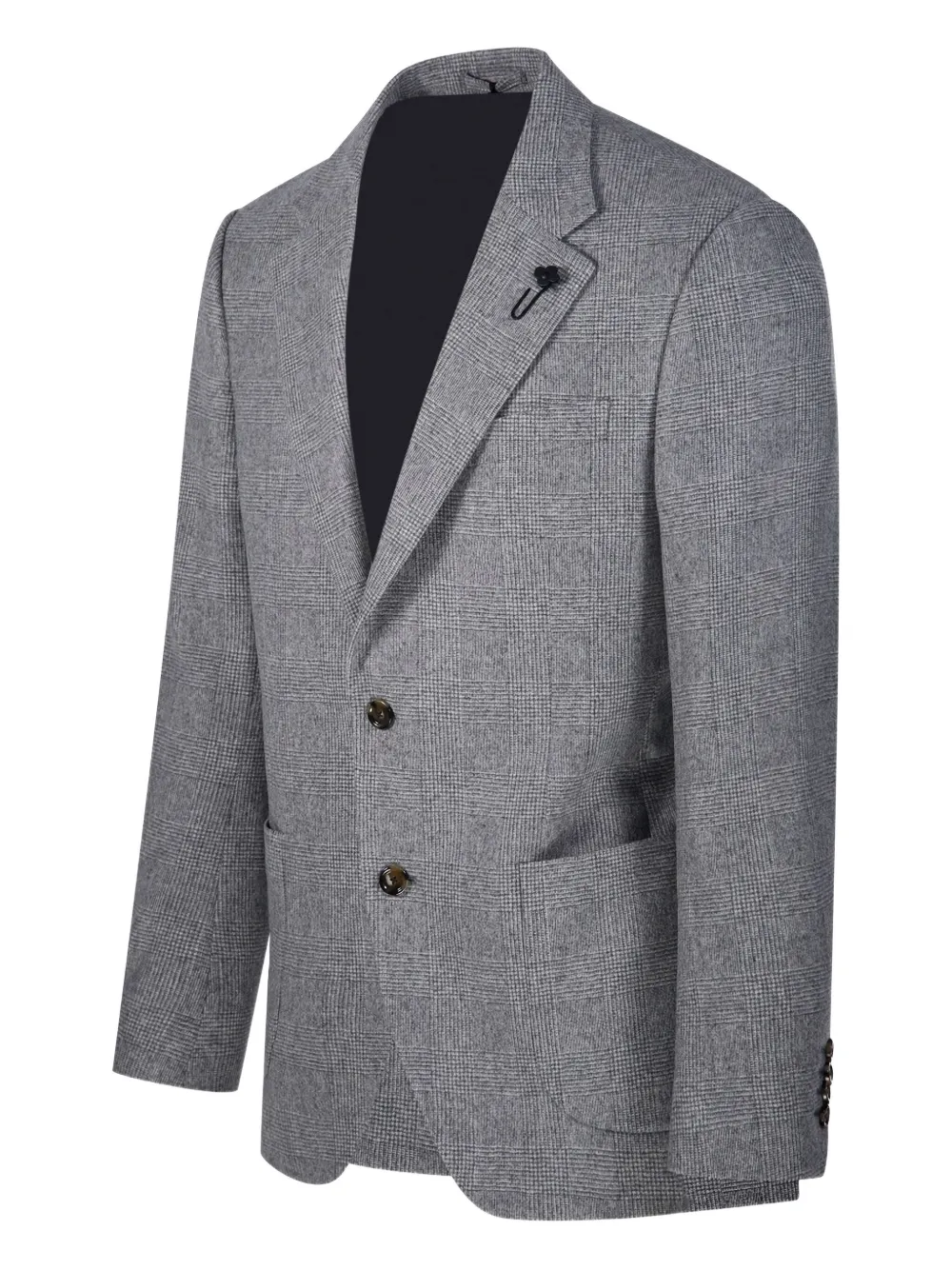 Lardini Geruite blazer Grijs