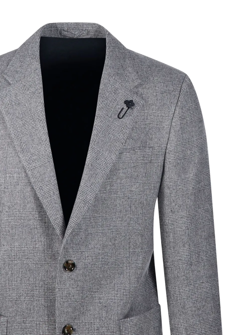 Lardini Geruite blazer Grijs