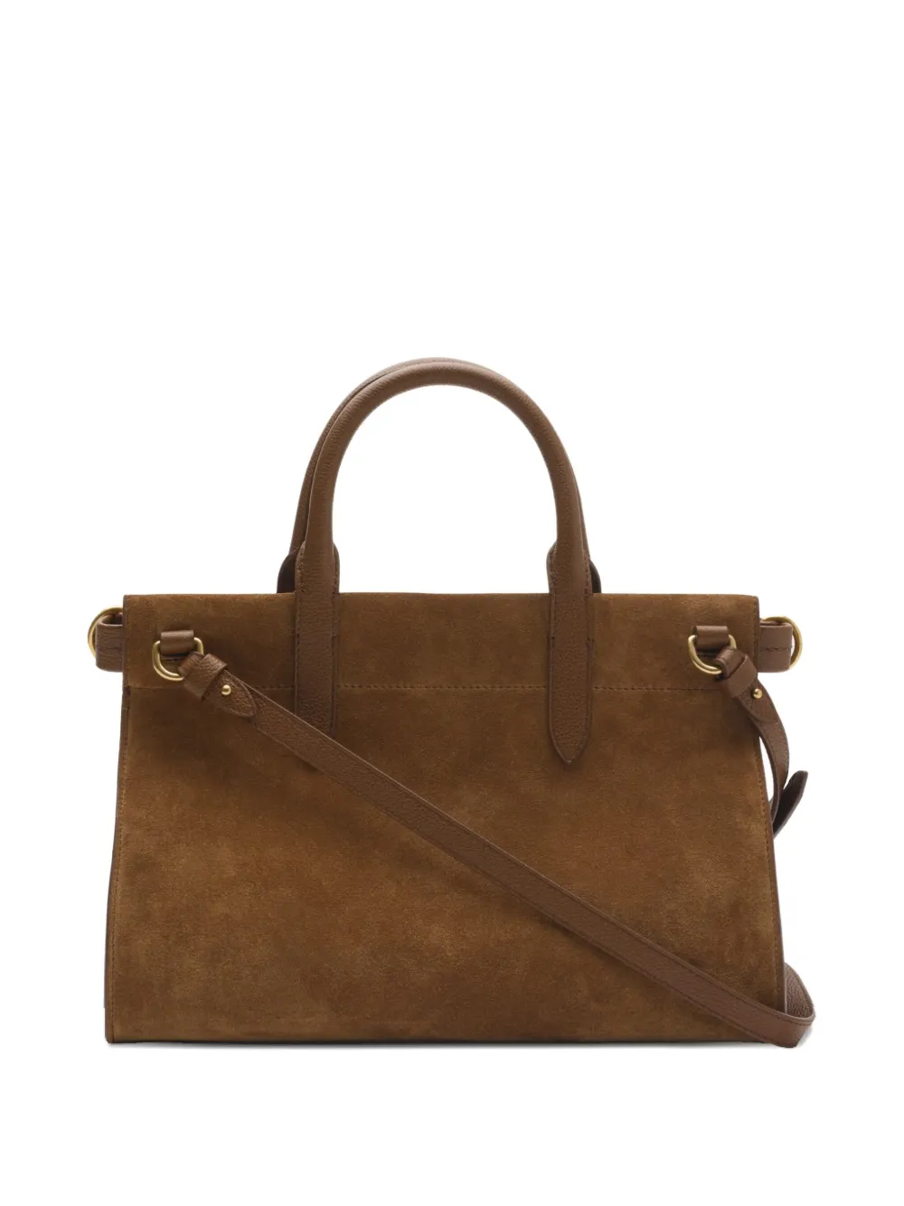 Burberry Cotswolds Suede Small Tote Bag In Brown