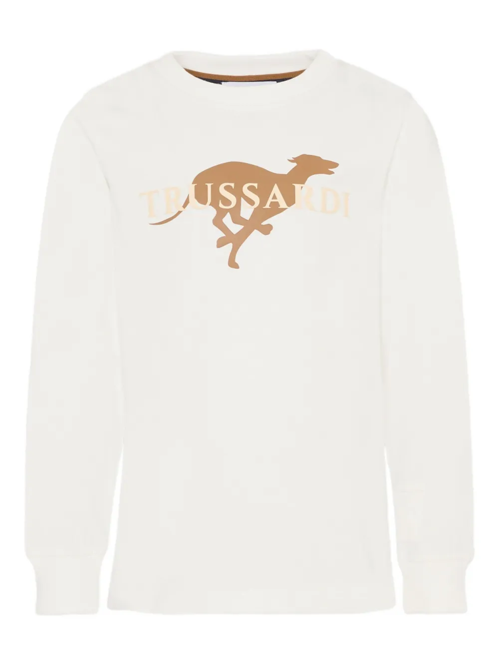 TRUSSARDI JUNIOR long-sleeve graphic T-shirt - Bianco