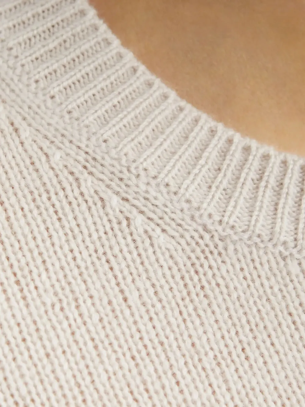 Vince Trui met ronde hals en lange mouwen Beige