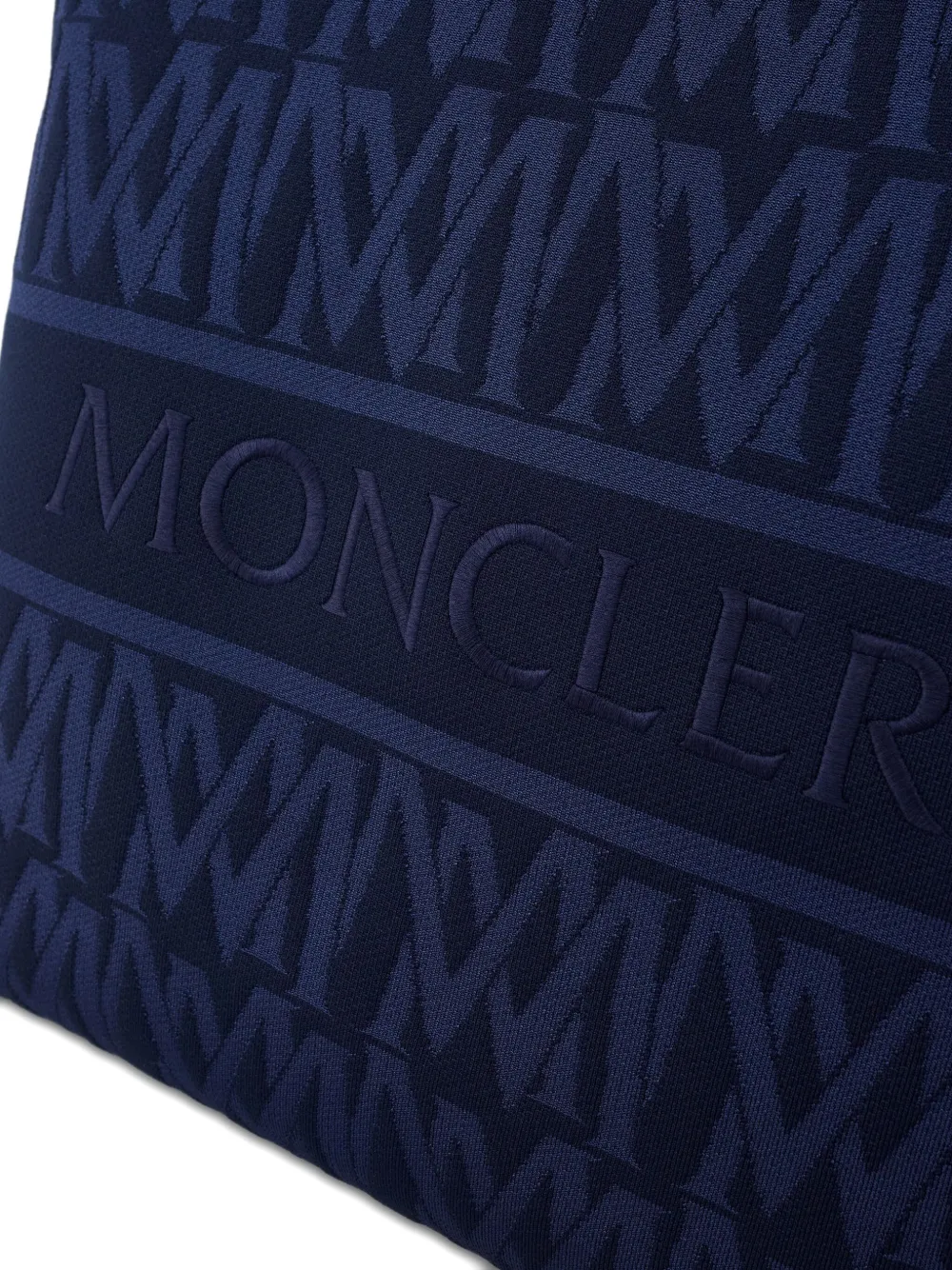 Moncler Enfant Shopper met monogram jacquard Blauw
