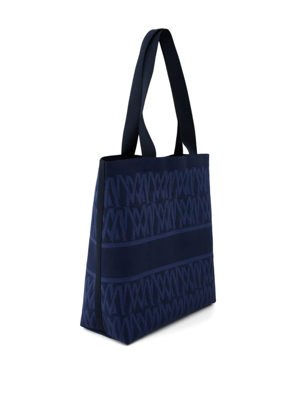 Moncler Enfant Shopper met monogram jacquard Blauw