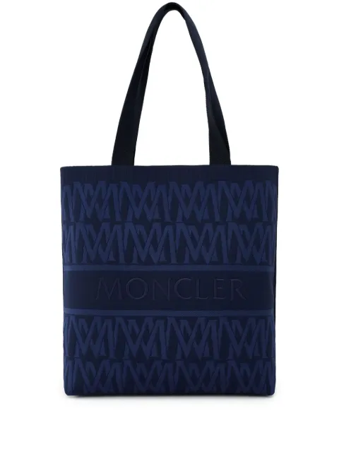 Moncler Enfant monogram-jacquard tote bag