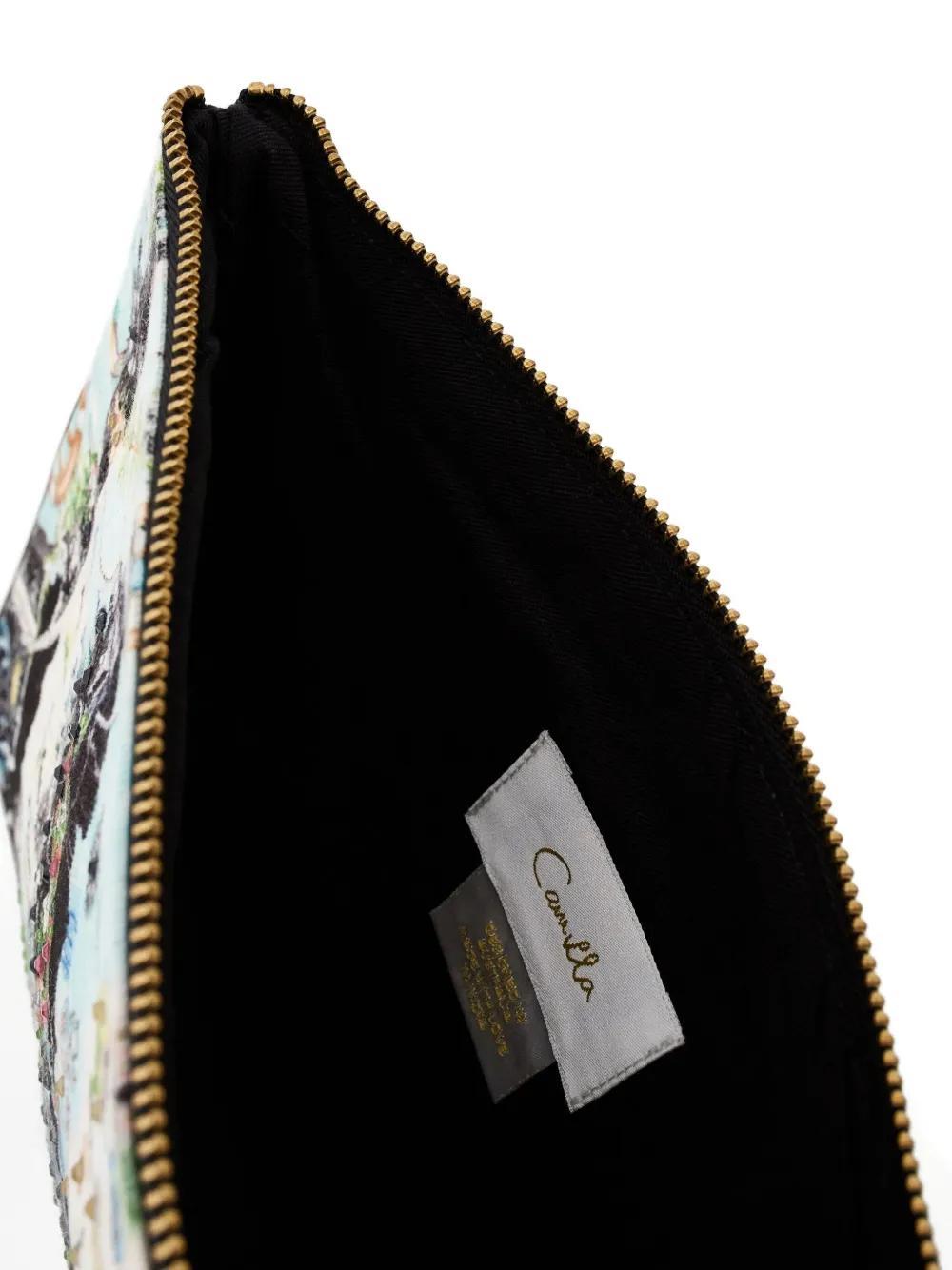 Camilla Clutch met ankerbedel en patroon Blauw