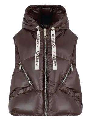 Jil Sander キルティング フーデッドベスト | ブラウン | FARFETCH JP