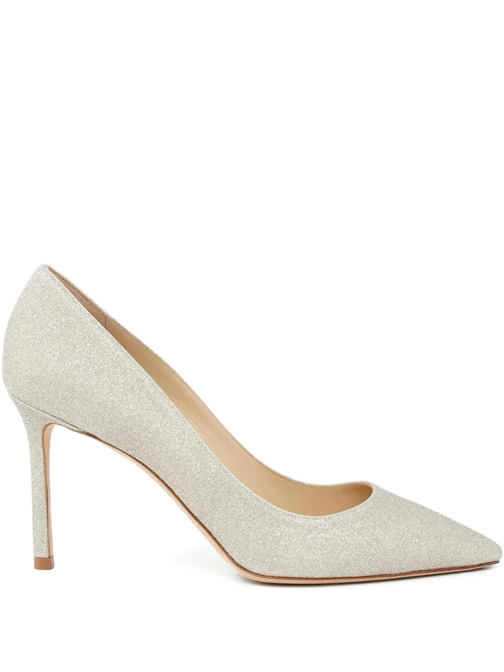 Jimmy Choo 85mm Romy glitter pumps Zilver