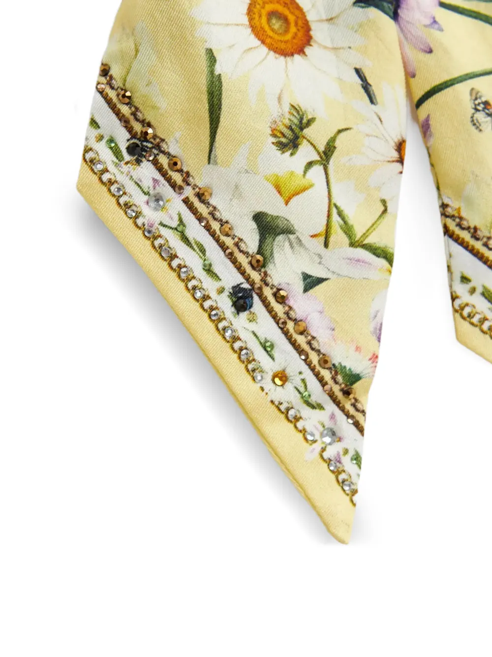 Camilla Sjaal met bloemenprint Geel