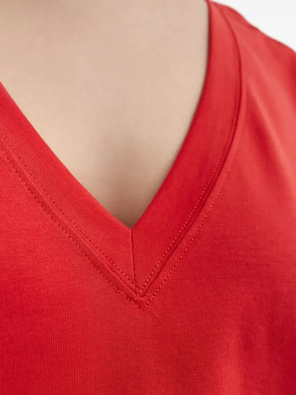 LouLou de Saison Faaa T-shirt met V-hals en korte mouwen Rood