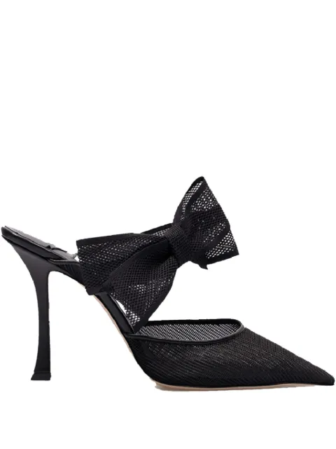 Jimmy Choo 100mm Brook bow-detail mules