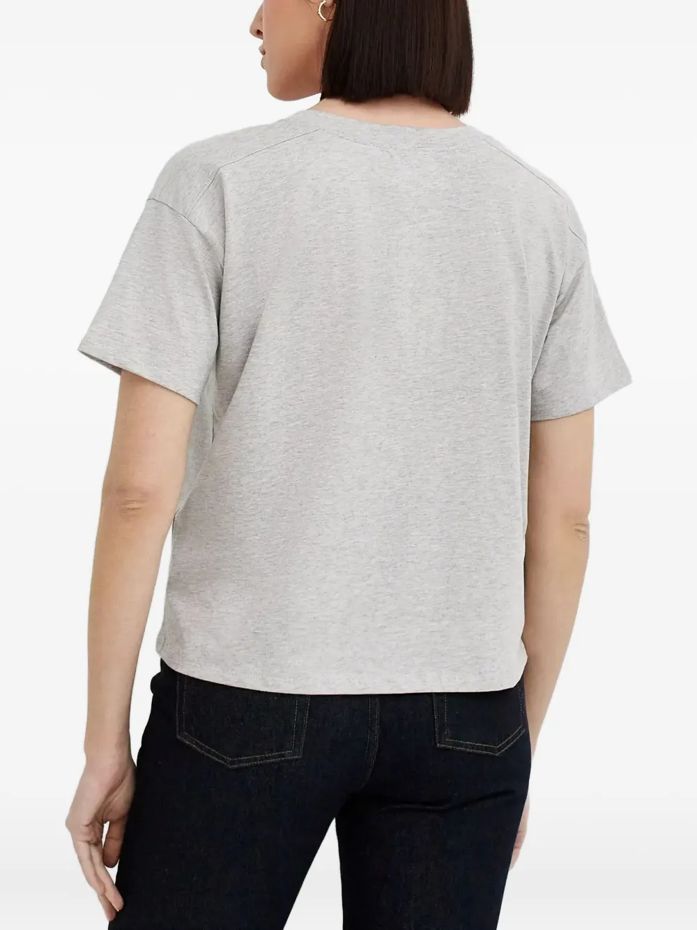 LouLou de Saison Faaa T-shirt met V-hals en korte mouwen Grijs