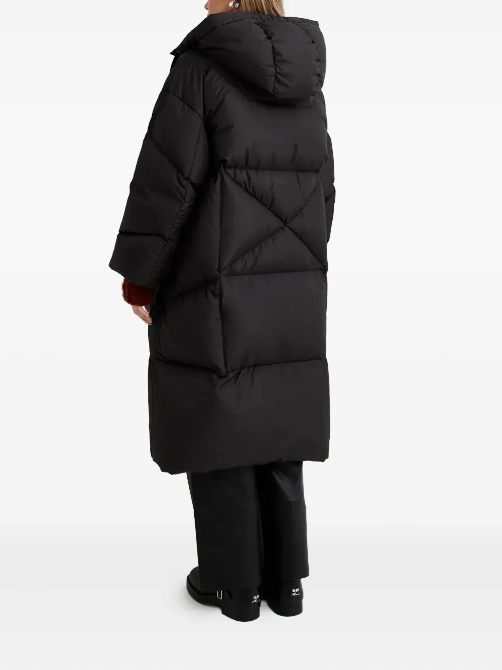 Khrisjoy Hooded Puffer Coat In Black