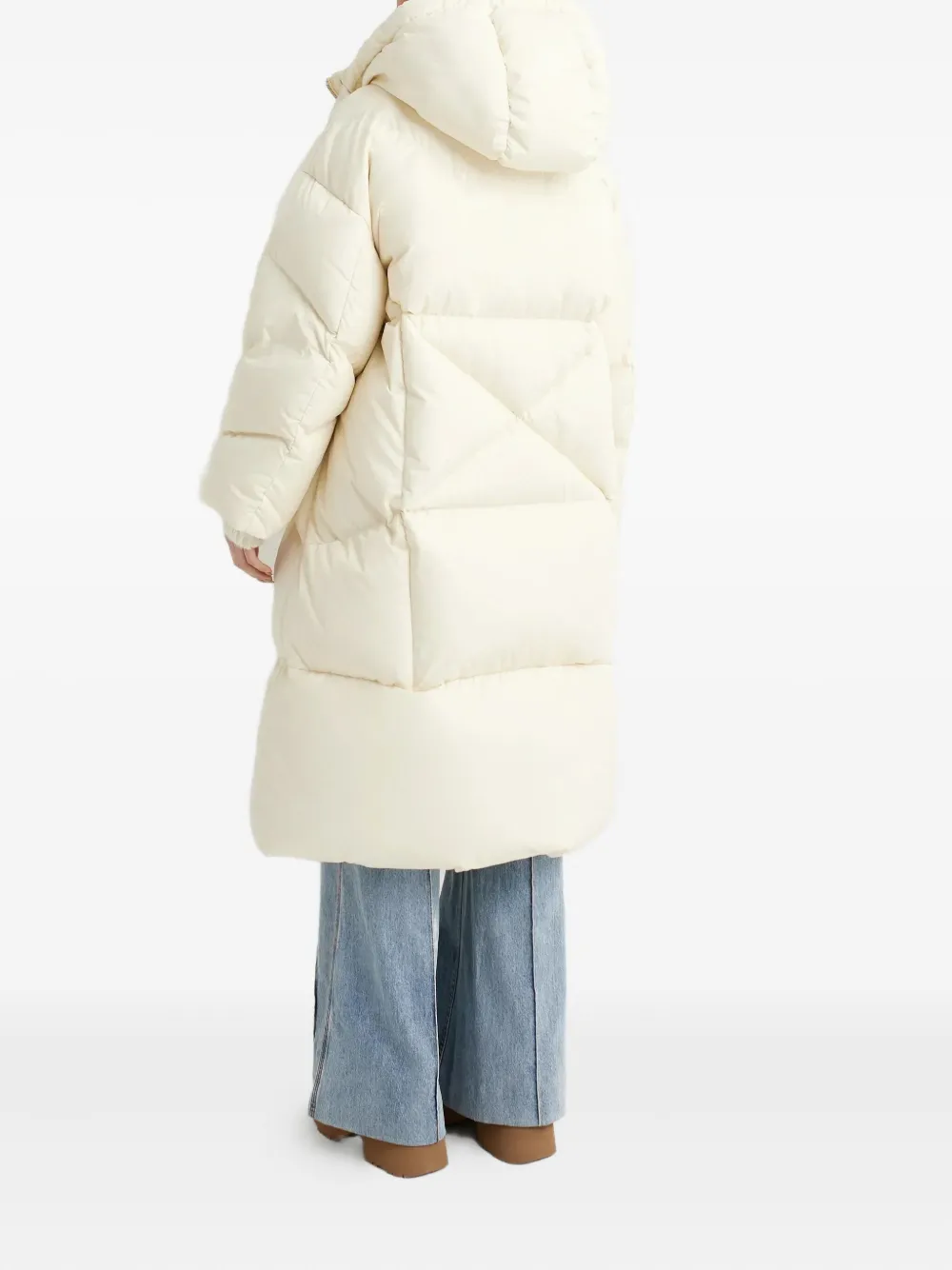 Khrisjoy Hooded Zip-fastening Coat In Neutral