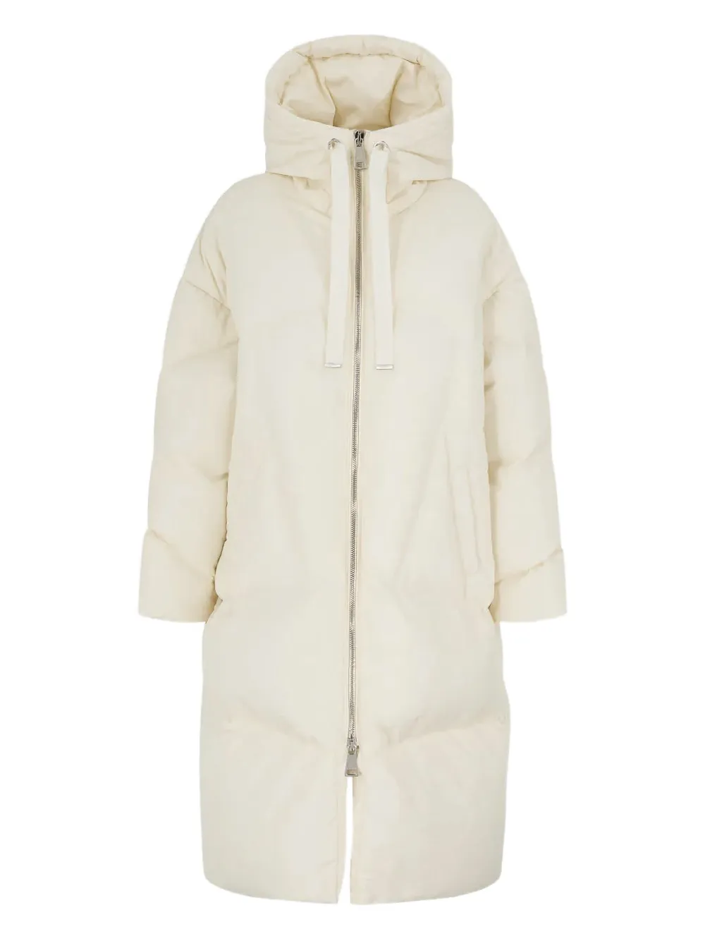 Khrisjoy Hooded Zip-fastening Coat In Neutral