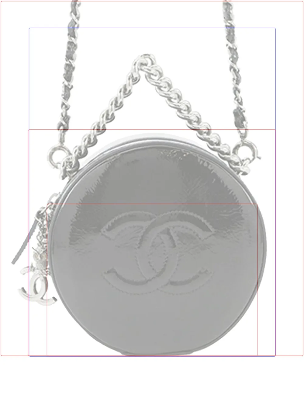 CHANEL Pre-Owned 2018-2019 Patent Round As Earth Bag satchel - ブラック CHANEL Pre-Owned 2018-2019 Patent Round As Earth Bag satchel - ブラック