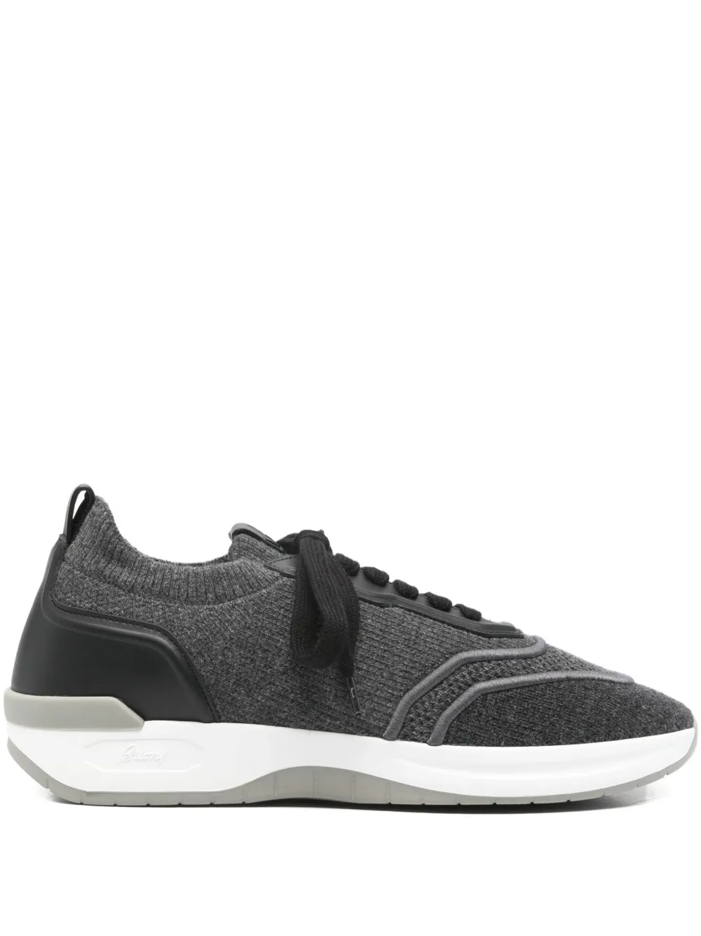 Brioni panelled lace-up sneakers | Grey | Image 1