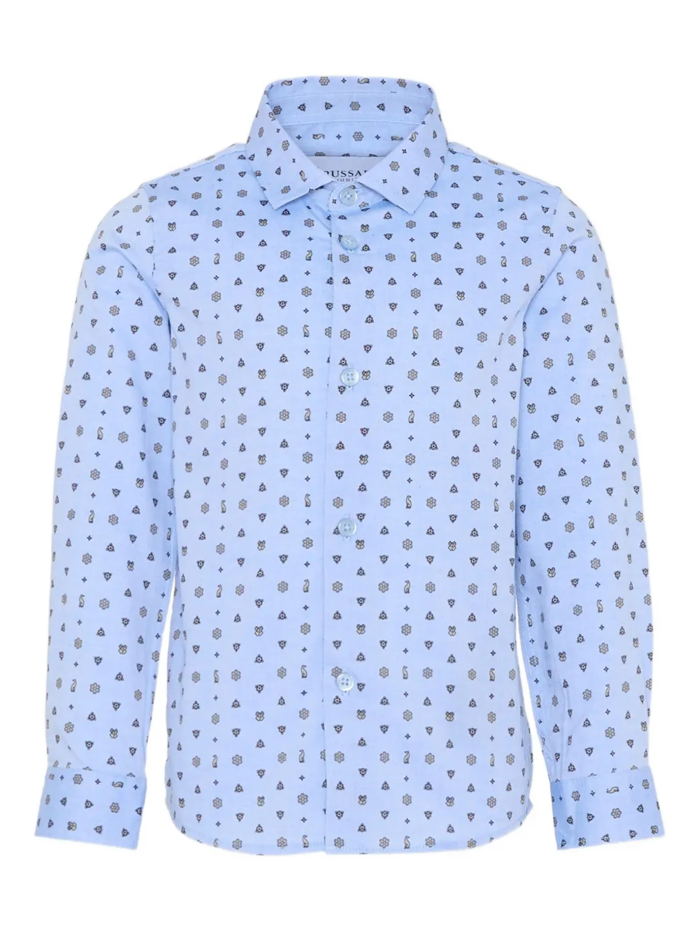TRUSSARDI JUNIOR long-sleeve floral shirt - Blau