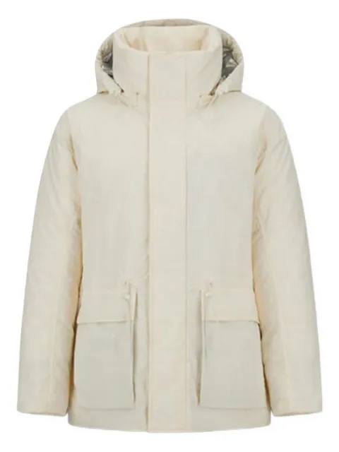 Laminar removable-hood wool jacket