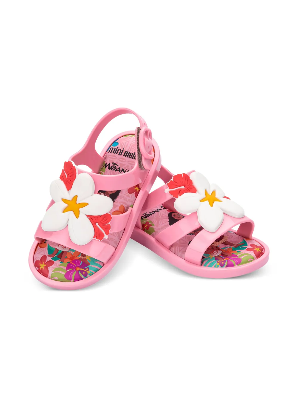 Mini Melissa x Disney Colorland Moana sandalen Roze