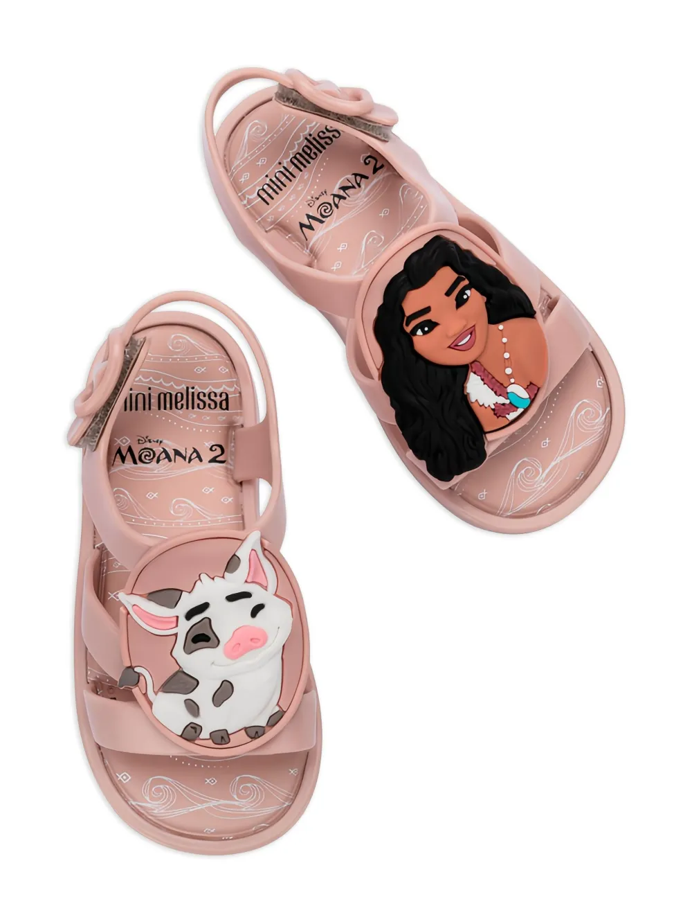 Mini Melissa x Disney Colorland Moana sandalen Roze