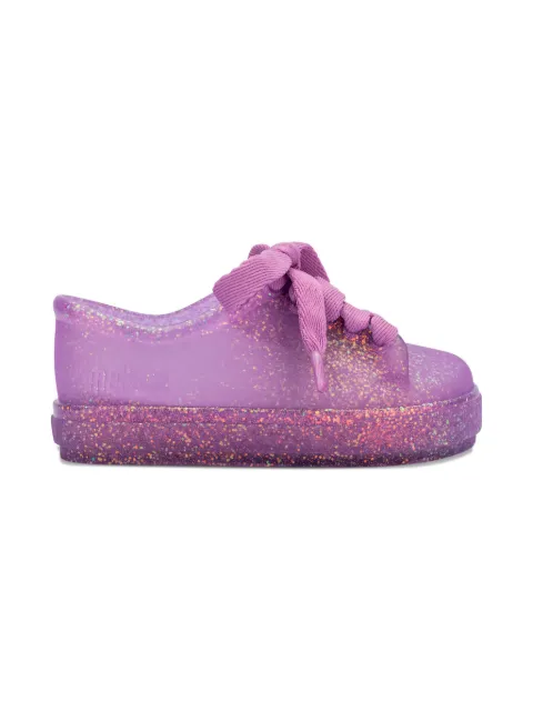 Mini Melissa Hip glitter lace-up sneaker